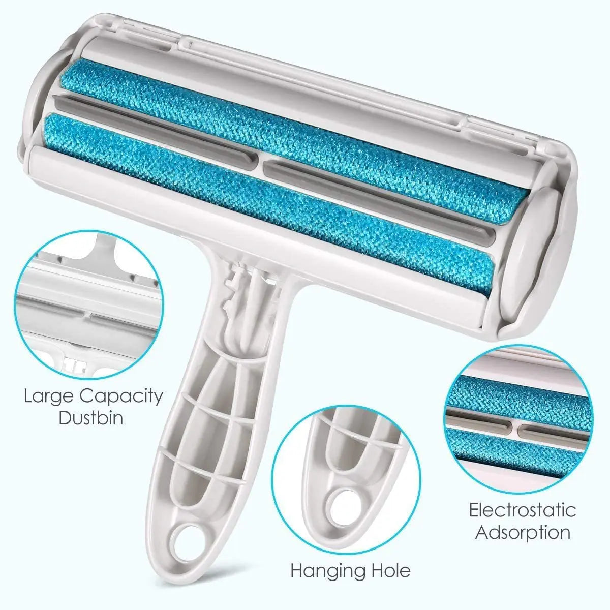 Pet Hair Remover Roller - Self-Cleaning Base for Dogs & Cats